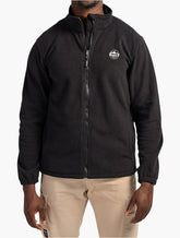Jeep Mens Black Polar Fleece Funnel Neck Jacket