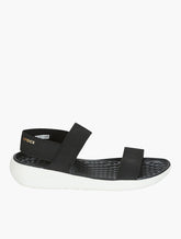 Crocs Womens Literide Stretch Sandals In Black & White