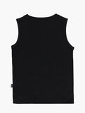 Puma Boys Logo Tank Top In Black & Orange