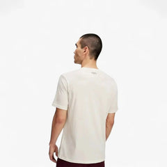 Under Armour Armour College Crest Logo T-Shirts In Beige