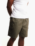 Jeep Mens Hurricane Elasticated Cargo Shorts In Olive