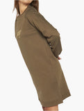 Jeep Womens Longer Length Crew Dress In Olive