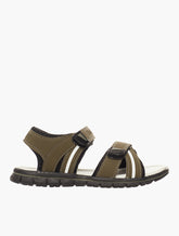 Hush Puppies Boys Steve Strap Sandals In Olive & Black
