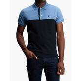 Polo Mens Colourblock Short Sleeves Golfer In Blue/Navy