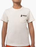 Polo Boys Luke Patched Pocket T-Shirt In Sand
