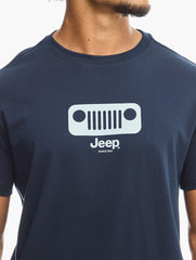 Jeep Mens Core Logo Grill Crew Neck T-Shirt In Navy