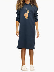 Polo 0042267 Girls Naomi Hooded Ls Sweater Dress
