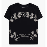 Polo Boys William Printed Wreath T-Shirt In Black
