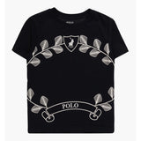 Polo Boys William Printed Wreath T-Shirt In Black