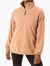 Jeep Ladies Polar Fleece 1/4 Zip Sweater In Orange