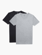 Diesel Mens M Utee Michael Tube 2 Pack T-Shirts In Grey & Black