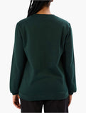 Jeep Ladies Crewneck Fleece Sweatshirt In Green