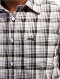 Jeep Mens Yarn Dye Check Shirt In Black & White