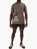 Jeep Mens Fashion Graphic Basic T-Shirt In Charcoal