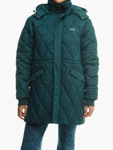 Jeep Womens Longer Length Puffer Jacket In Teal