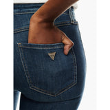 Guess Womens High Rise Skinny Jeans In Dark Wash