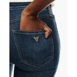 Guess Womens High Rise Skinny Jeans In Dark Wash