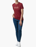 Polo Womens Anele Embelished T-Shirt In Chilli Red