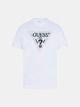 Guess Mens Triangle Logo T-Shirt In White