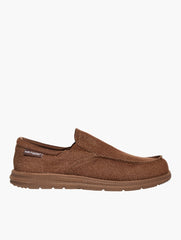 Hush Puppies Mens Sanu Brown Washed Material Shoe