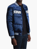 Starter Mens College Jacket 1 In Navy & White