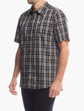 Jeep Mens Yarndye Check Shirt In Multi Black
