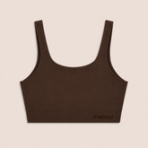 Freddy Womens Knitted Seamless Sports Top In Brown