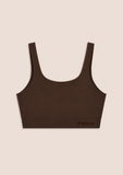 Freddy Womens Knitted Seamless Sports Top In Brown