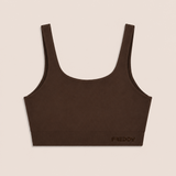 Freddy Womens Knitted Seamless Sports Top In Brown