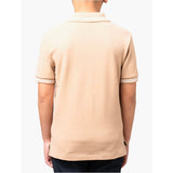Polo Boys Owen Jacquard Short Sleeve Golfer In Taupe