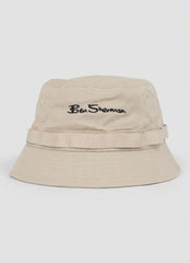 Ben Sherman Mens Bear Embossed Bucket Hat In Cornstalk
