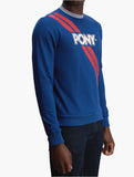 Pony Mens 80's Style Crew Neck Sweatshirt In Blue