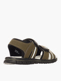 Hush Puppies Boys Steve Strap Sandals In Olive & Black