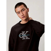 Calvin Klein Mens Premium T-Color Monologo Sweatshirt In Black