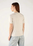 Calvin Klein Womens Classic Logo T-Shirt In Beige