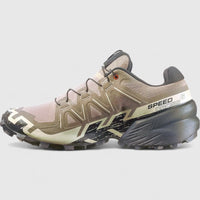 Salomon Mens Speedcross 6 Shoes in Natural/Black/Almond Milk