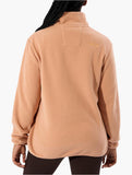 Jeep Ladies Polar Fleece 1/4 Zip Sweater In Orange