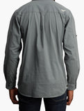 Jeep Mens Long Sleeve Work Shirt In Grey