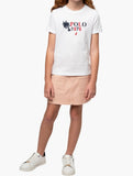 Polo Girls Anele Short Sleeve Printed T-shirt In White