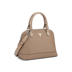 Guess Womens Jenai Dome Satchel Handbag In Walnut