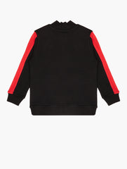 Guess kids Long Sleeve Side Stripe Zip Through Top Black