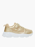Bubblegummers Girls Dash Sneakers In Gold/Beige