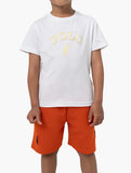 Polo Boys Alistair Applique Short Sleeve T-shirt In White