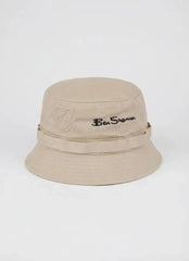 Ben Sherman Mens Bear Embossed Bucket Hat In Cornstalk