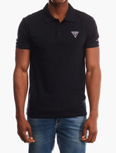 Guess Mens Short Sleeves Classic Golfer In Navy