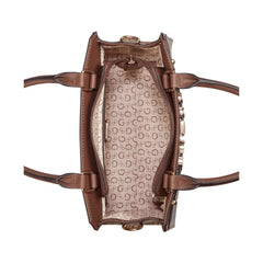 Guess Womens Lisbeth Satchel Handbag In Walnut