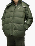 Polo Boys Jayden Hooded Puffer Jacket In Olive