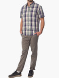 Jeep Mens Yarn Dye Ss Check Shirt Green