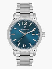 Daniel Klein Mens Watch In Silver & Blue