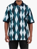 Polo Mens Tonal Argyle Printed Golfer In Petrol